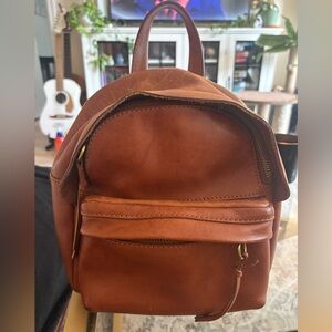 Madewell Small Brown Leather Backpack